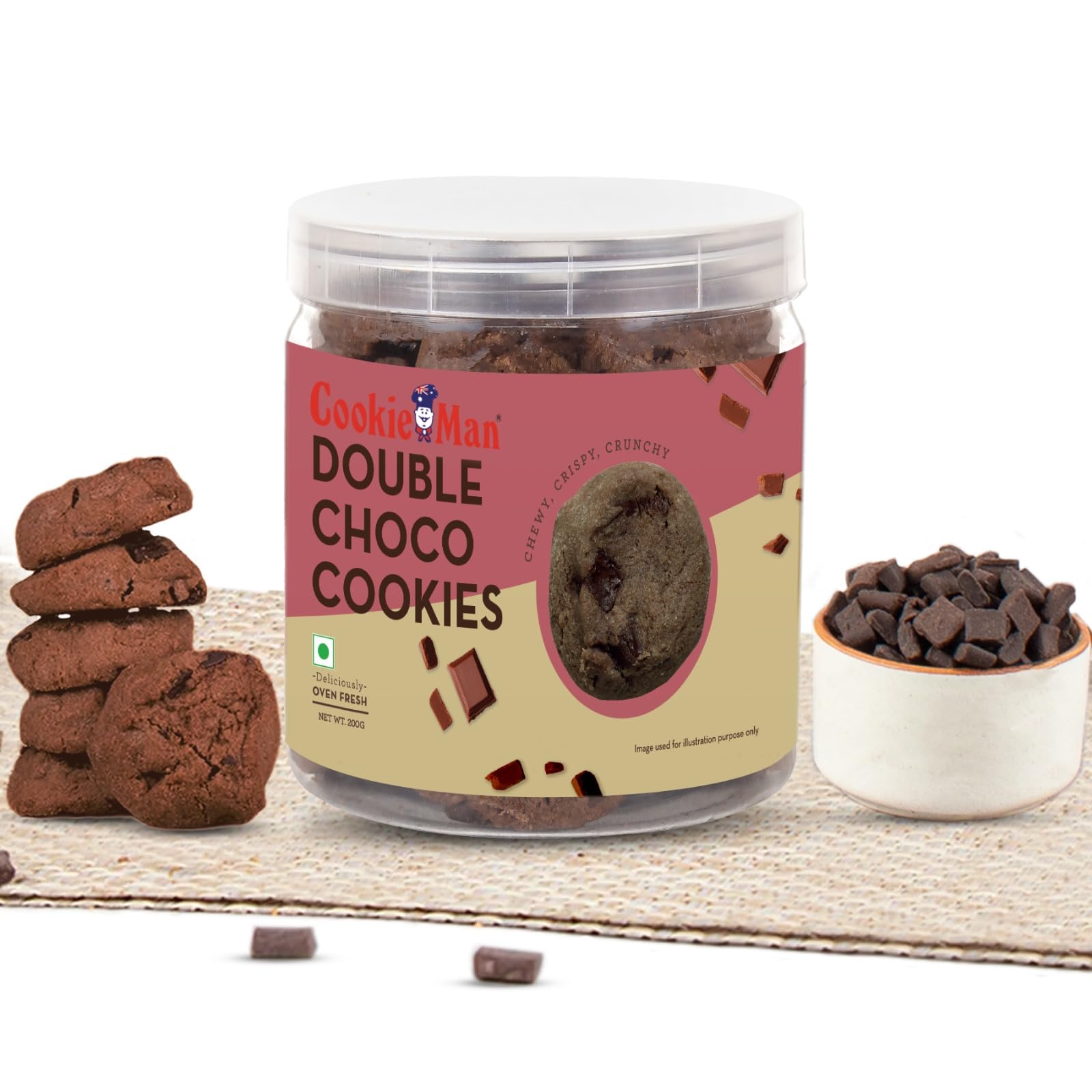 CookieMan Chocolate Cookies - 200gram | Chocolate Biscuit Packed